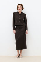 Vgelin jacket 100% linen dark brown woman