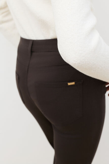 pantalon tony marron fonc&eacute; femme