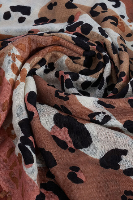 Foulard Leor 100% laine taupe femme