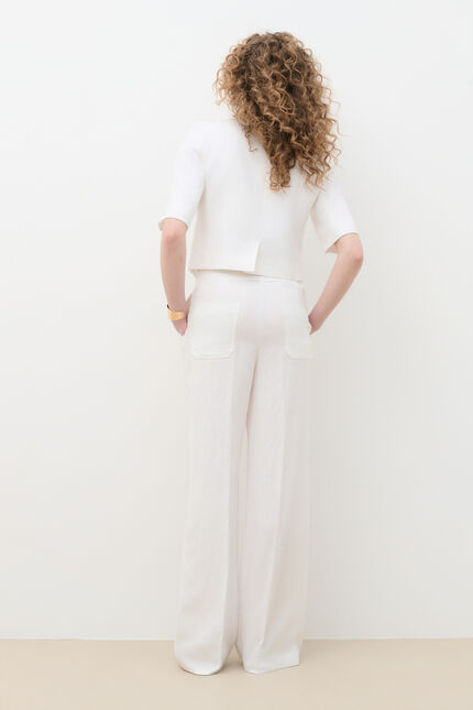 Pantalon Palmeraie blanc femme