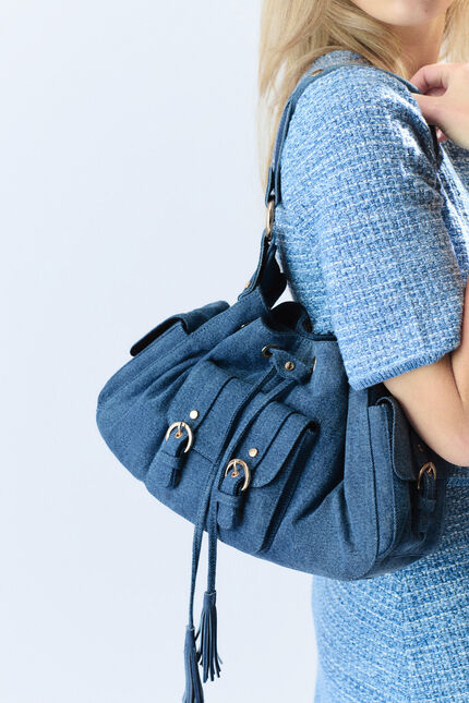Sac Victoria denim stone femme