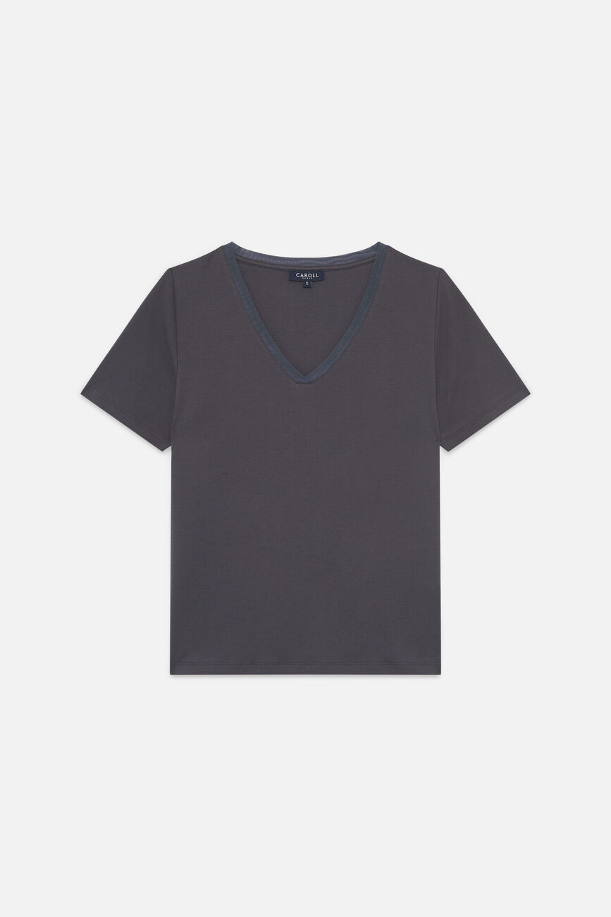 Camiseta Temilie gris oscuro mujer