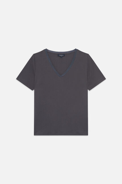 T-shirt Temilie gris fonc&eacute; femme