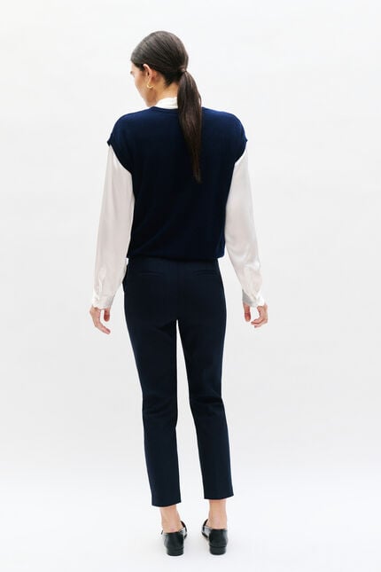 Pantalon psidiko2 bleu marine femme