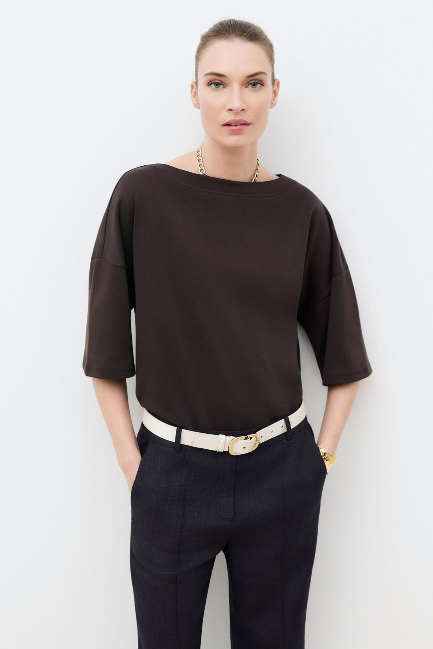 Maglietta Tcosi marron fonc&eacute; donna