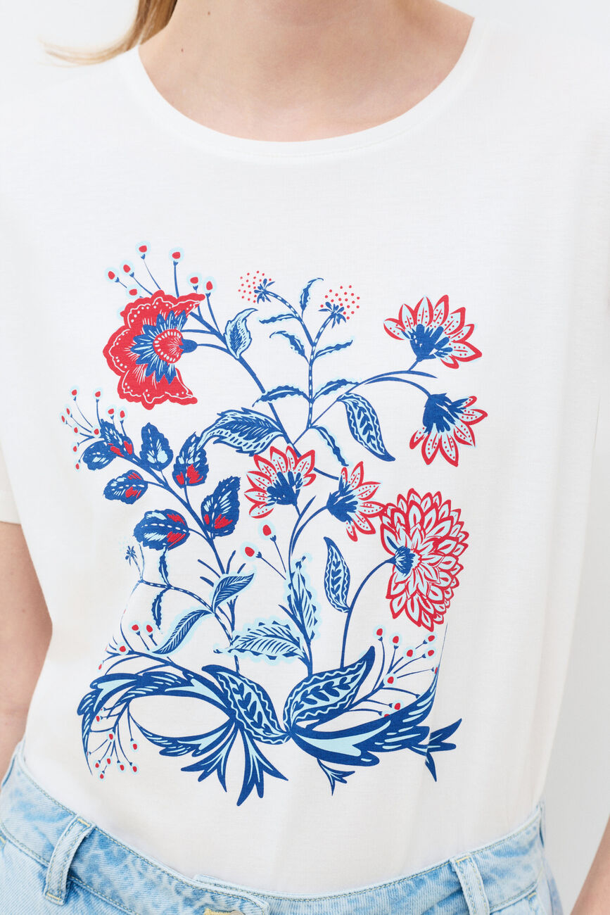 T-shirt Tim-Patchouli ecru vrouw