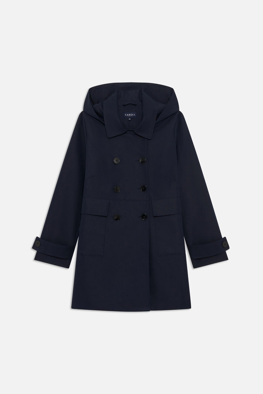 Abrigo Glamour azul marino mujer