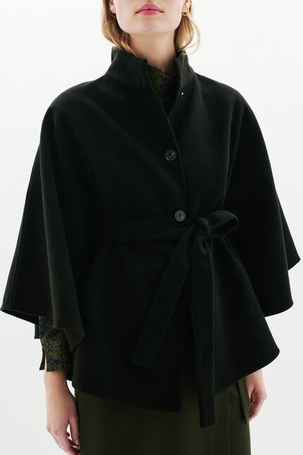 Poncho Hacaro noir femme