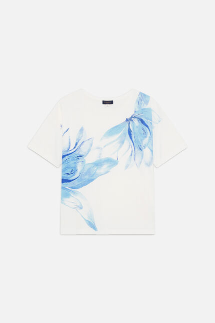 Camiseta Tim-Mom azul-marinho mulher