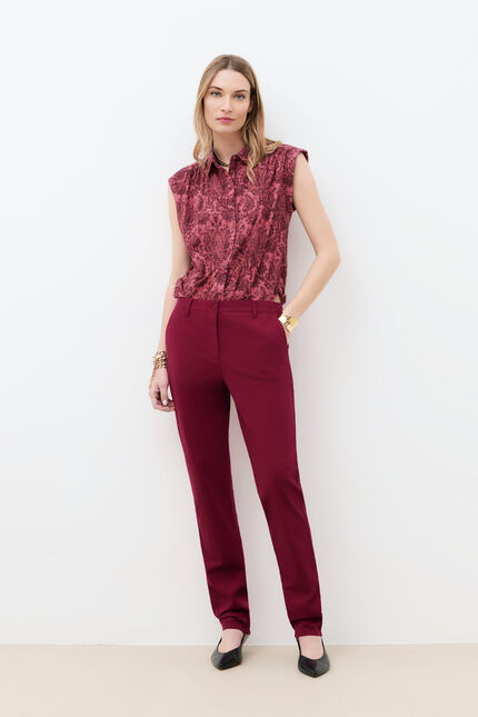 pantalon adelmo rose framboise femme