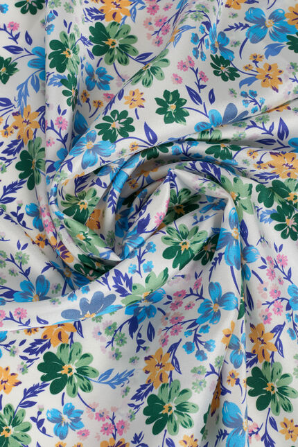 Foulard Lapreppy 100% soie bleu gris femme