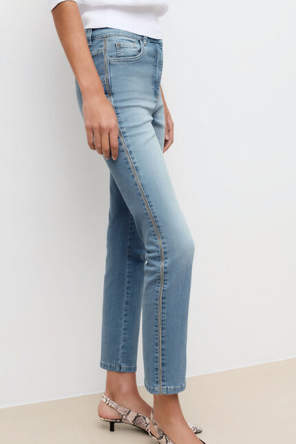 Pantalon pims denim baby bleu femme
