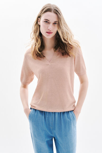 Pull Mikalu rose clair femme