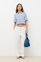 Cleona2 shirt blue-grey woman