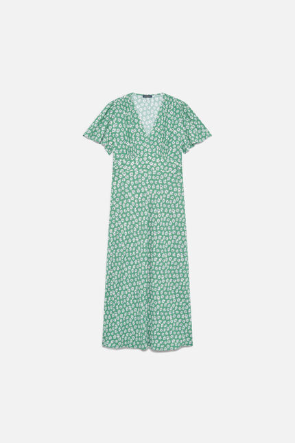 Robe Romeline vert prairie femme
