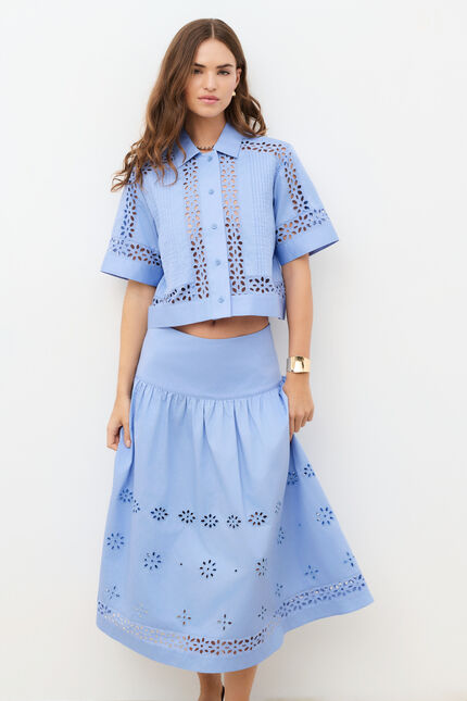 Chemise Chantilly bleu ciel femme