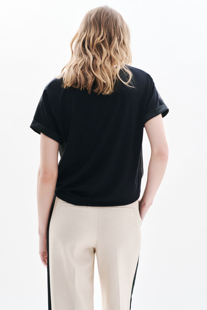Camiseta Tmargerita negro mujer