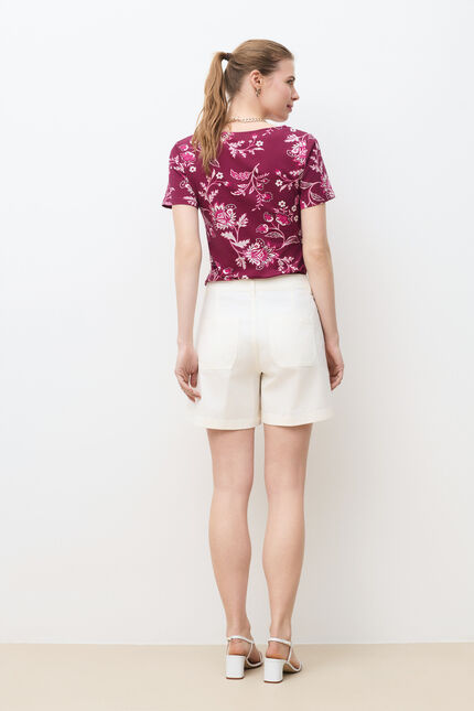 Short Simeo ecru femme