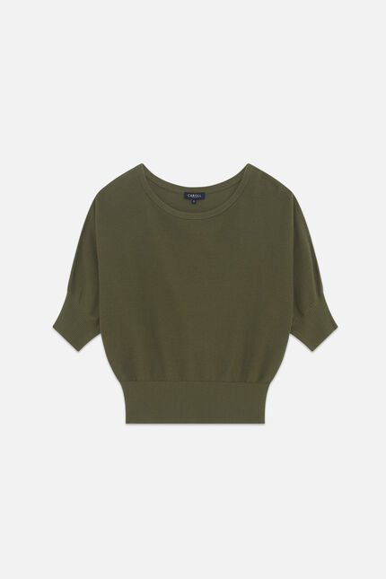 Pull joan oversize vert kaki femme