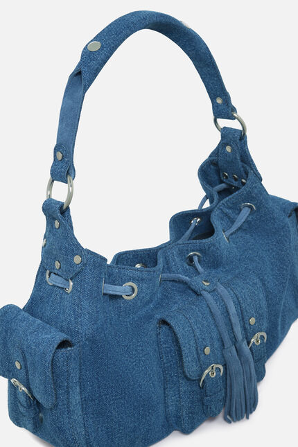 Sac Victoria denim stone femme