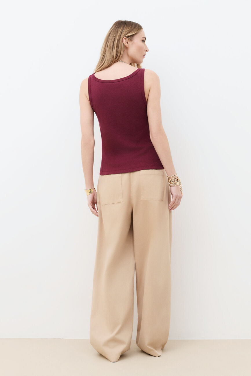 T-shirt Taby bordeaux femme