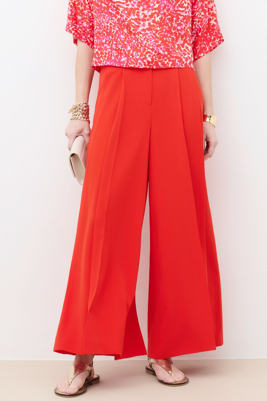Pantalon Pinceau rouge femme