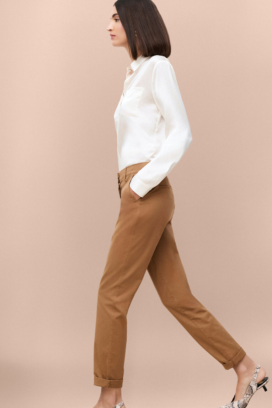 Pantaloni Adelmo cammello donna