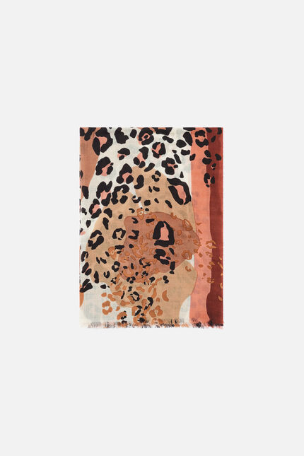 Foulard Leor 100% laine taupe femme