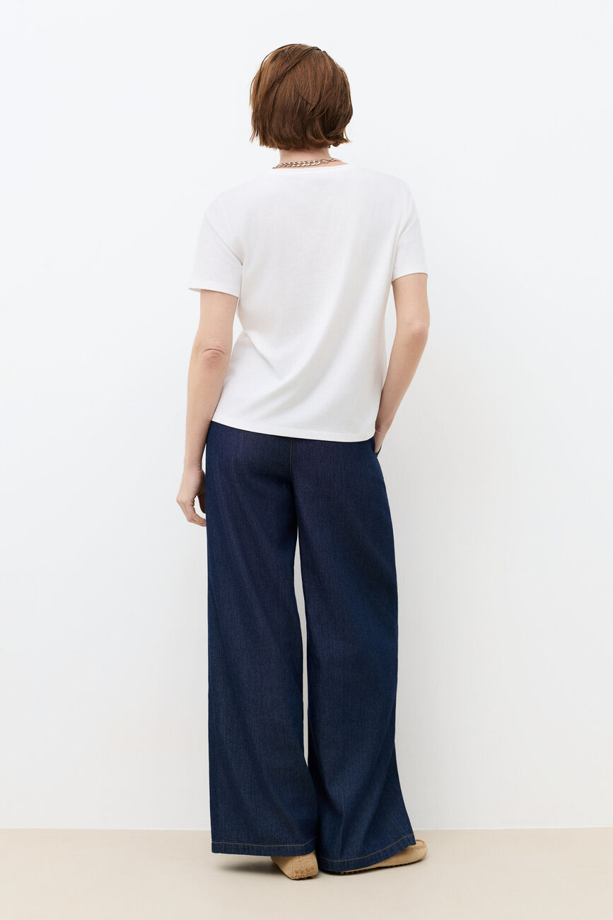 T-shirt Tim-Orchide bleu electrique femme