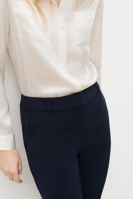 Pantalon pgautier bleu marine femme