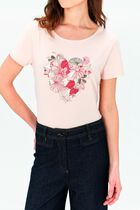 taxime heart Toutes &agrave; l'&eacute;cole T-shirt powder pink woman