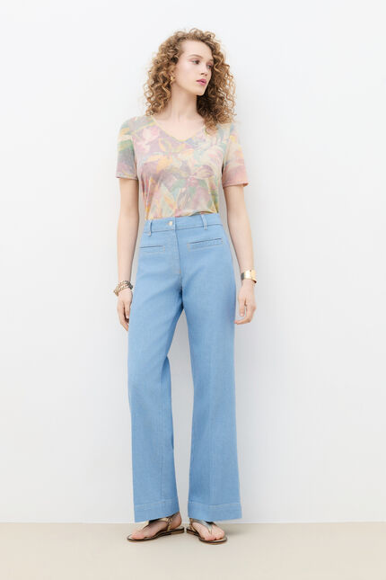 Pantalon Poemedenim bleu ciel femme