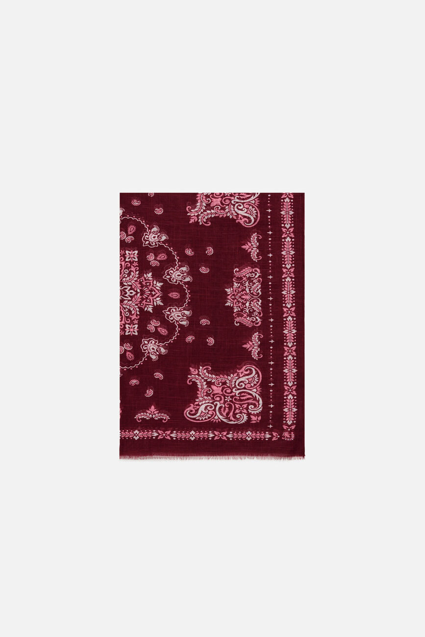 Foulard Ibaliane bordeaux femme