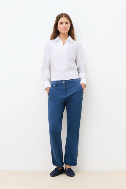 Pantalon Perseo bleu fonc&eacute; femme