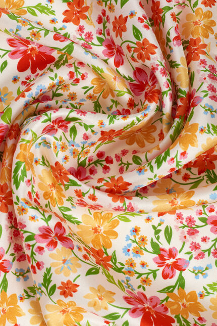 Foulard Lapreppy 100% soie rouge corail femme