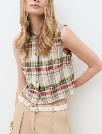 Camisa Cnoemie verde caqui mulher