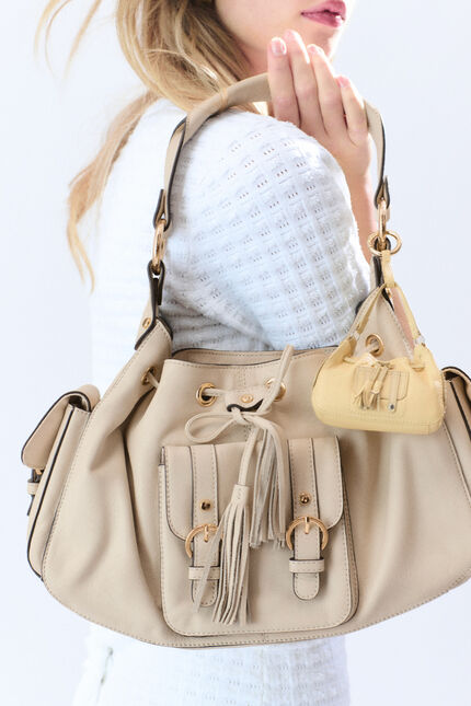 Charm Baby-Vic en cuir naturel creme femme