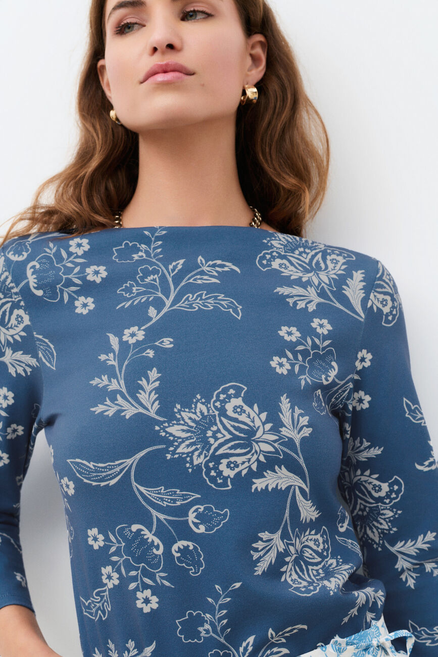 T-shirt Tmousse azzurro donna