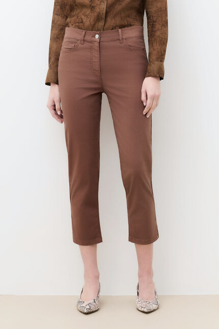 pantacourt mason marron femme