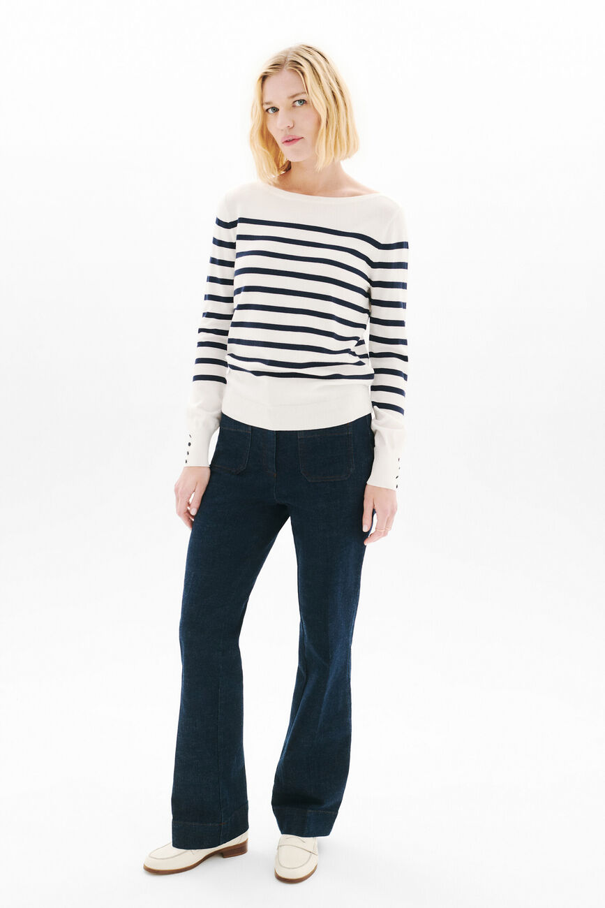 Pull mjulie ivoire femme