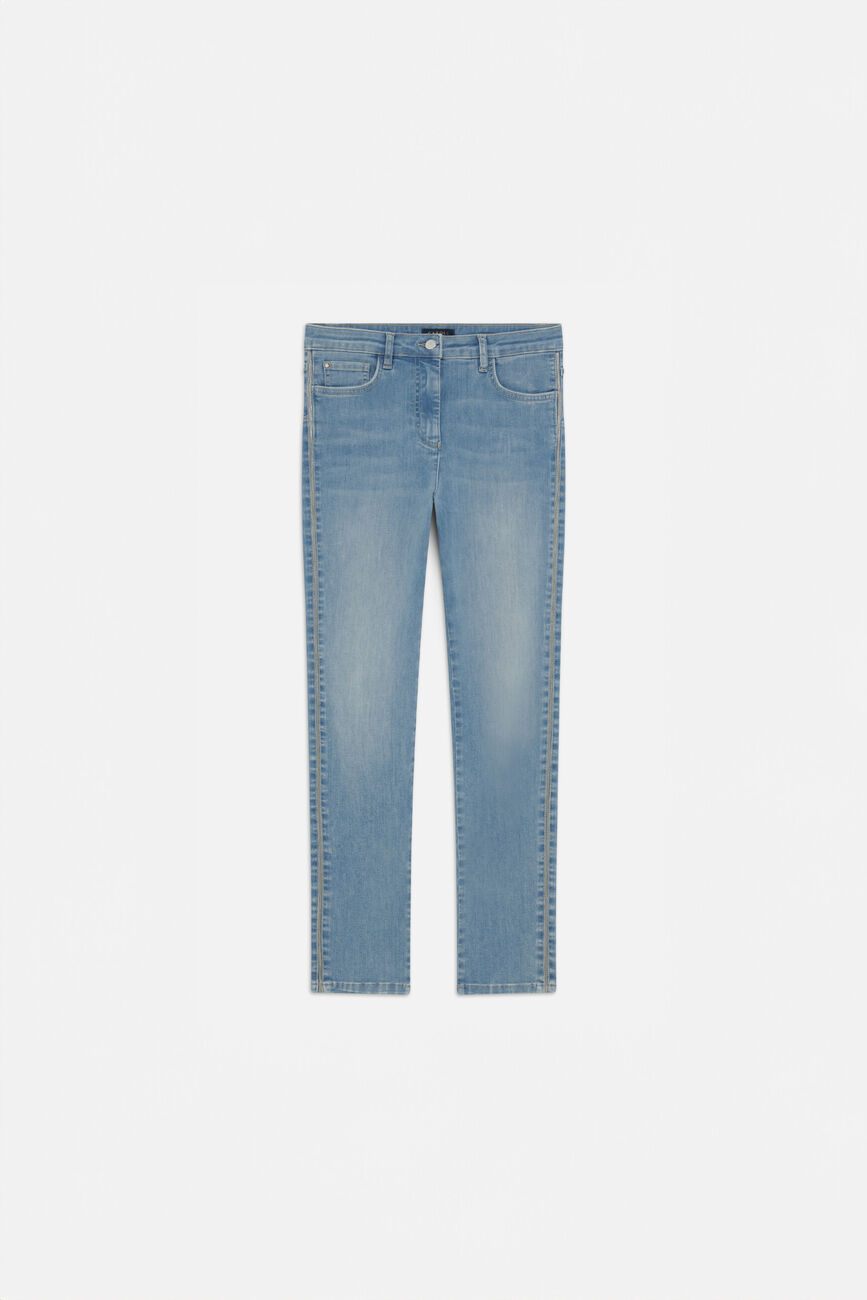 Pantalon pims denim baby bleu femme