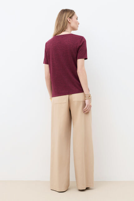 Camiseta Tmara burdeos mujer