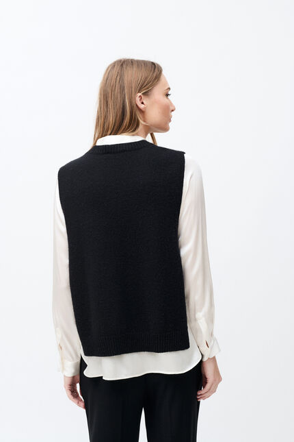 Poncho hevy noir femme