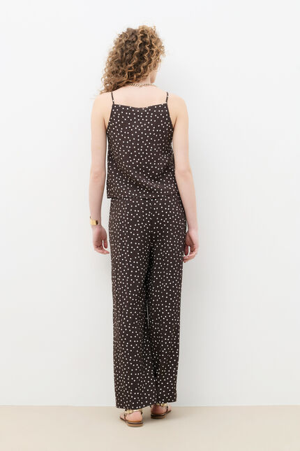 Top Comalia marron chocolat femme