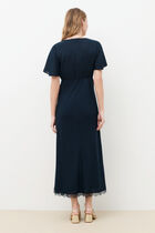 Roseline dress navy blue woman