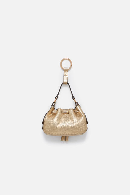 Charm Baby-Vic en cuir naturel couleur or femme