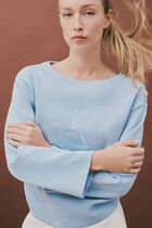 Sweatshirt Tmatys light blue woman