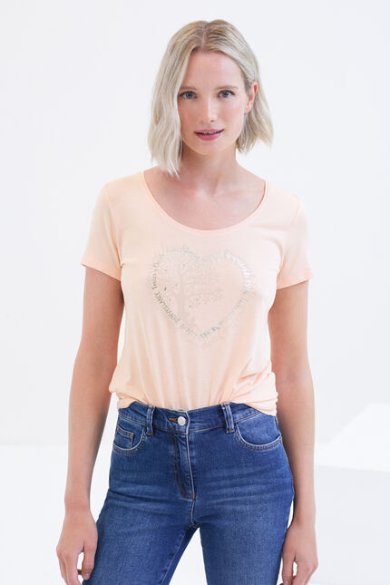 t-shirt janice toutes &agrave; l'&eacute;cole rose fushia femme