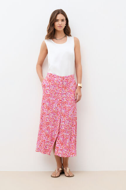 Jupe Jdiane rouge clair femme