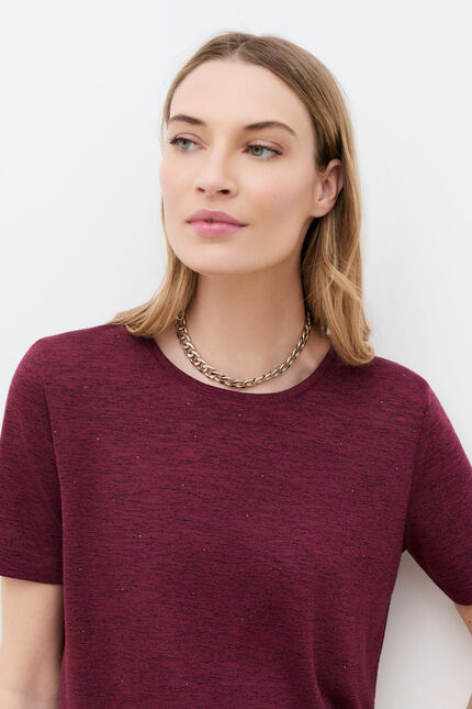 Camiseta Tmara burdeos mujer